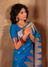 Lavish Looking Saree in Royal Blue Colour